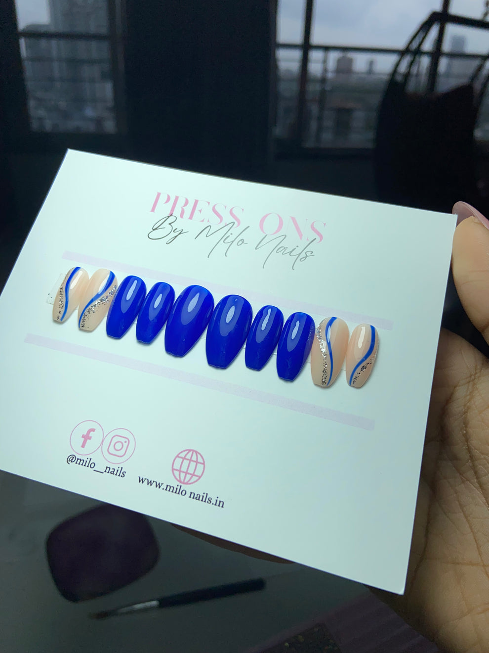 Electric blue swirls