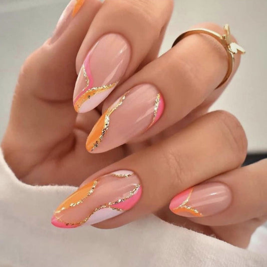 Festive glitter nails