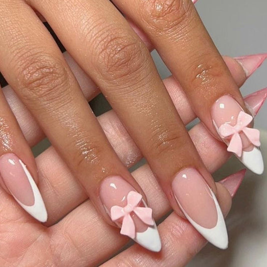 French tips with bow