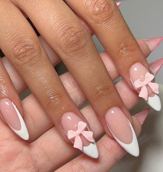 French tips with bow