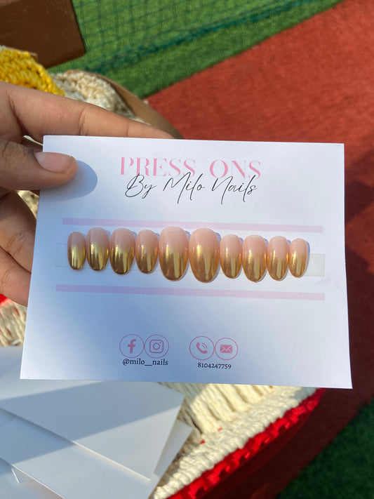 Golden metallic ombre