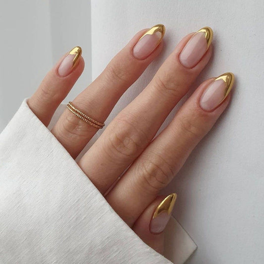 Golden metallic swirls
