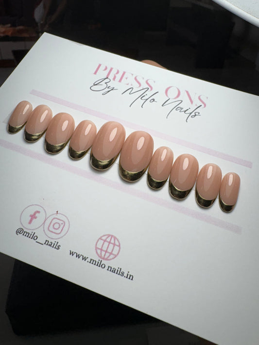 Golden metallic swirls