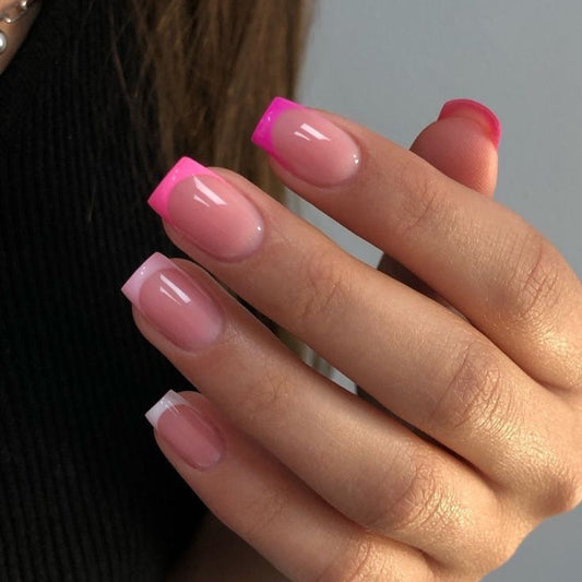 Gradient pink tips