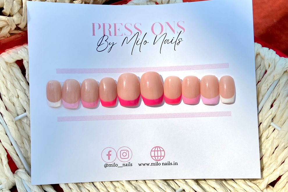 gradient pink tips