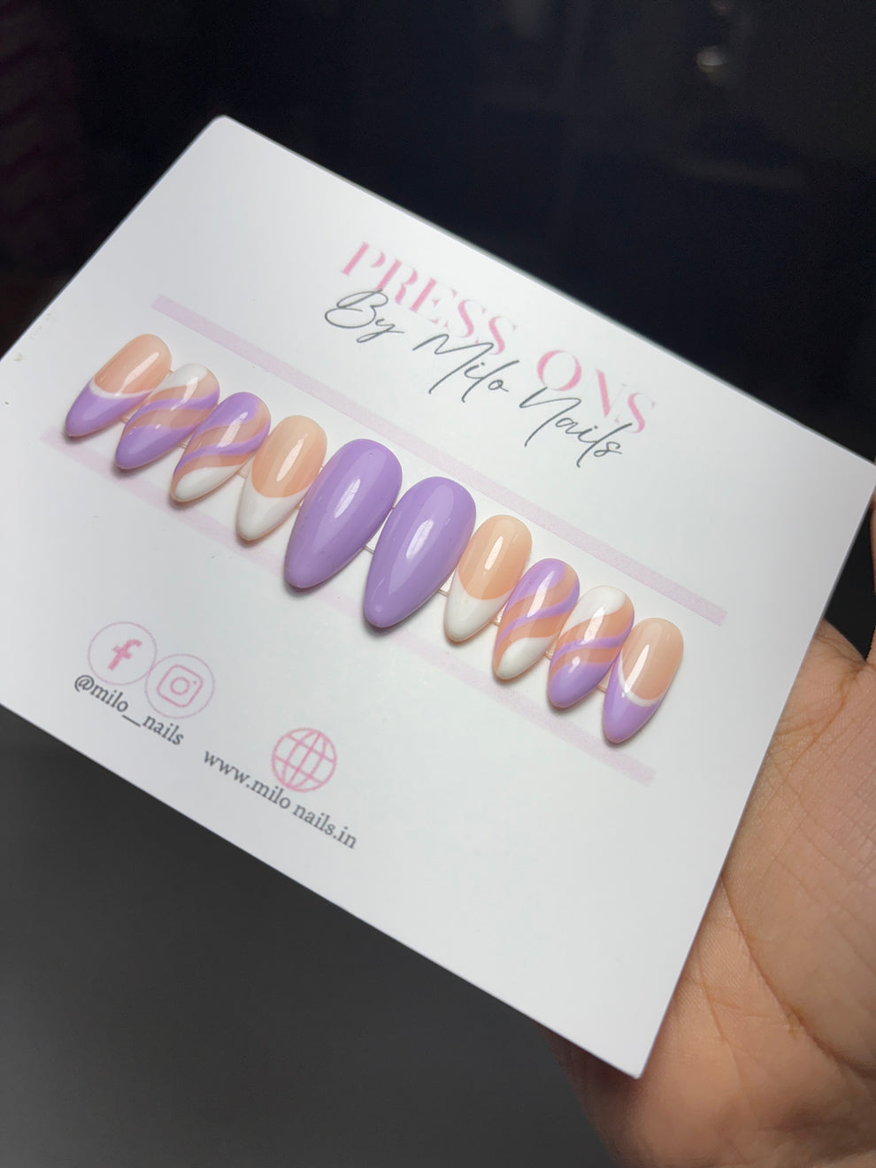 Lavendar and white swirls