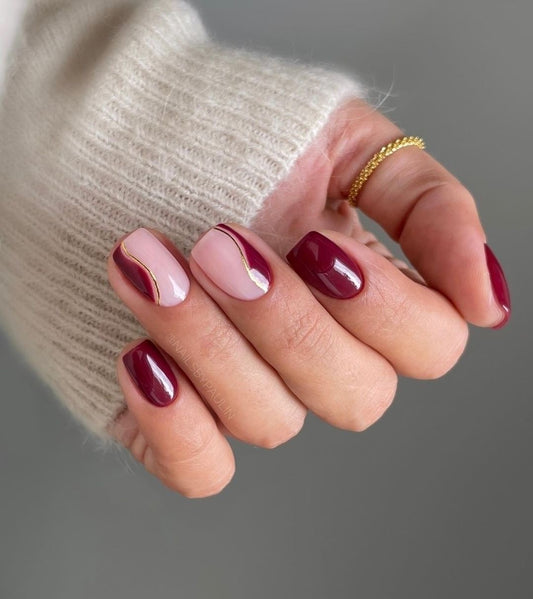 Maroon chrome and swirls