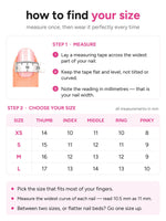 How to find your size - nail measurement guide and size chart in mm