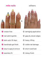 Milo Nails vs others - crease-free, nail-safe, lasts up to 30 days