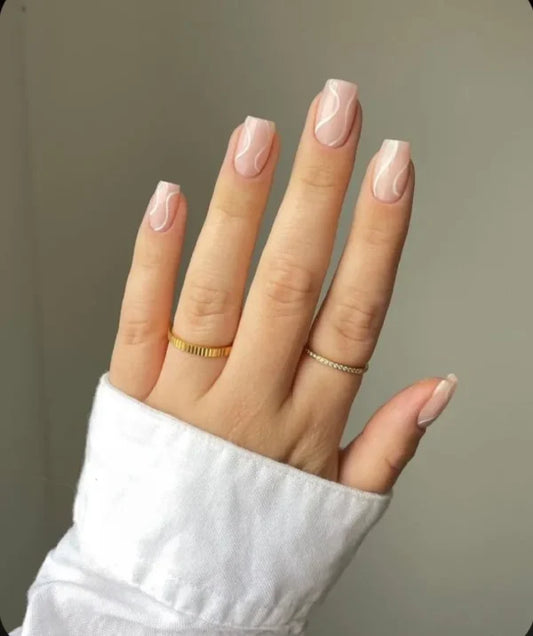 Minimal white swirls