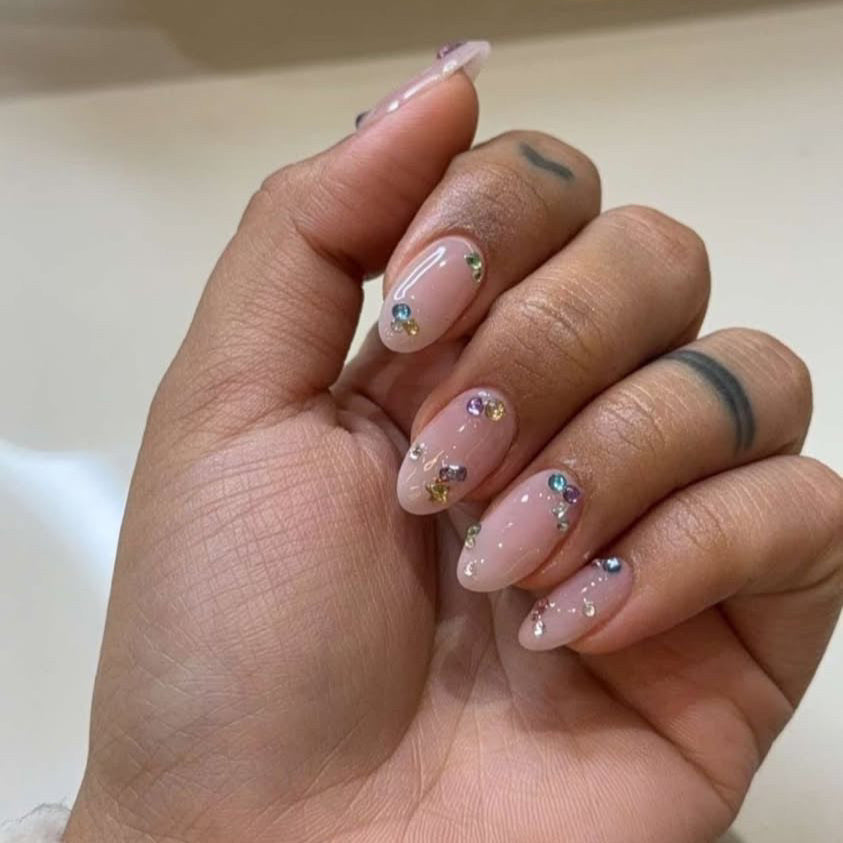 Multicolur stone nails