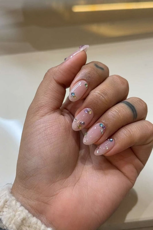 Multicolur stone nails