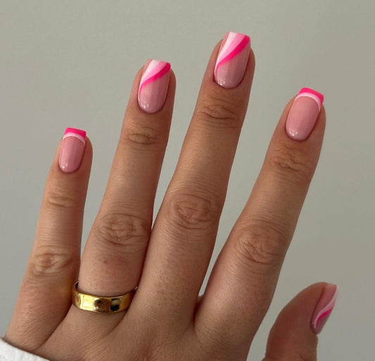 Pink swirls