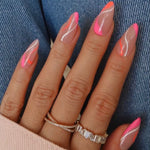 Pink and orange swirls