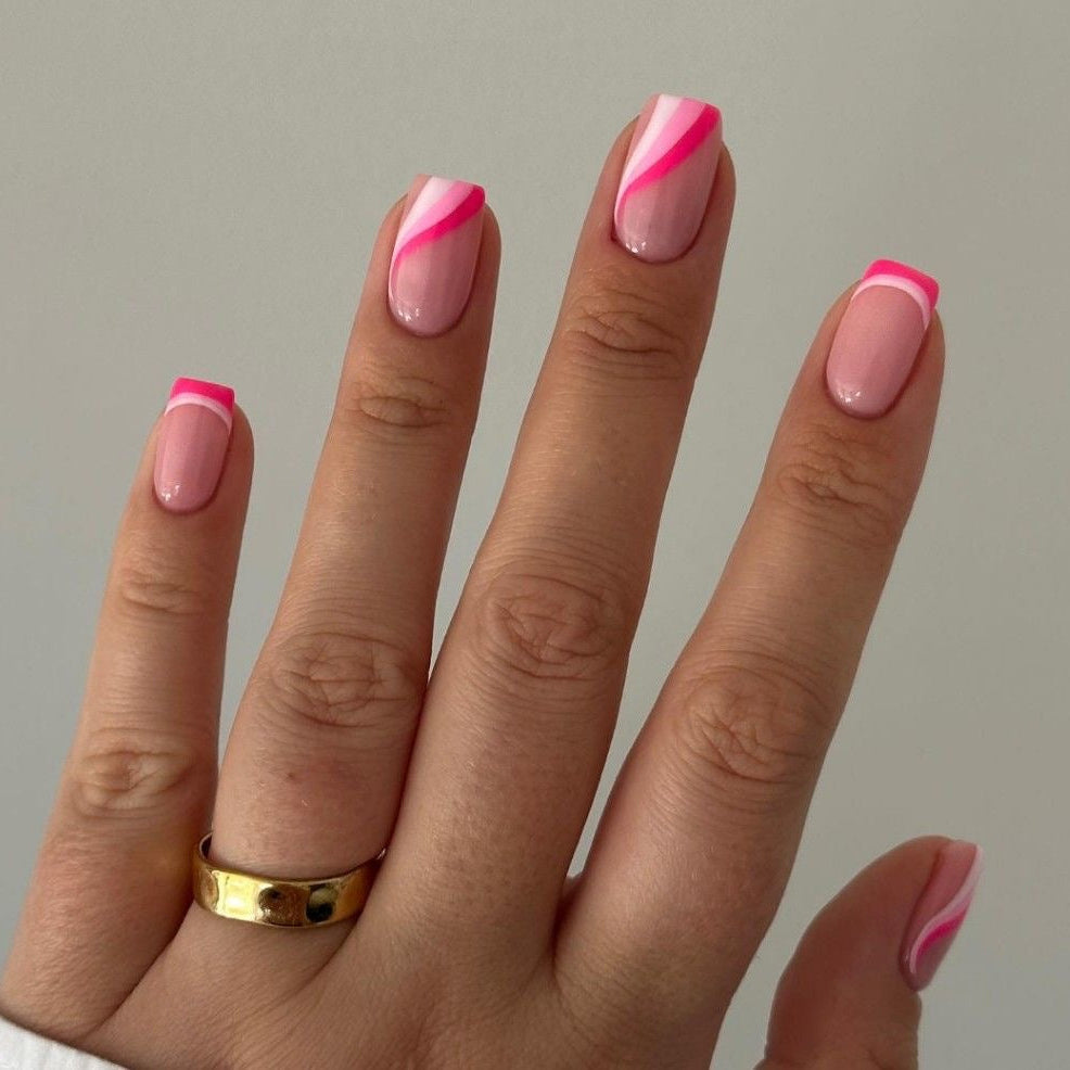 Pink swirls