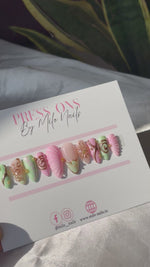 Pink chrome summer nails