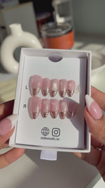 pink magnetic luxe - Handmade Press Ons