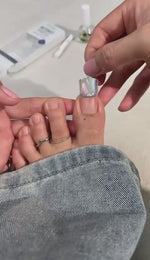 Soft french handmade Toe nails (12 pieces)
