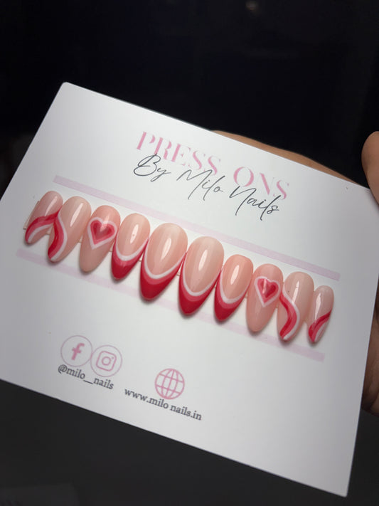 Red swirls+ hearts