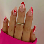 Red swirls+ hearts