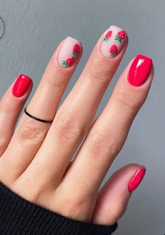 Strawberry nails