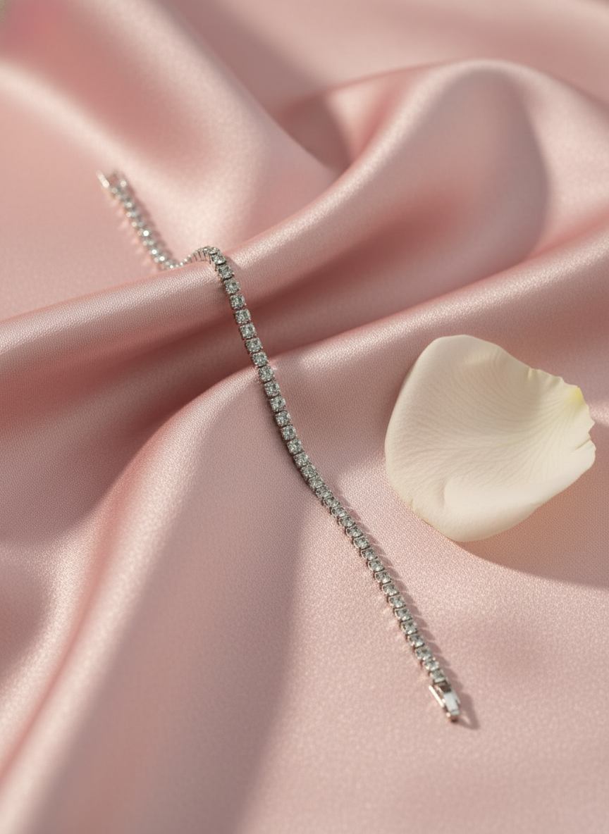 Radiant Sparkle Tennis Bracelet – Premium Zircon Design