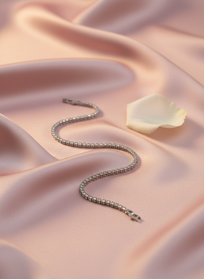 Radiant Sparkle Tennis Bracelet – Premium Zircon Design