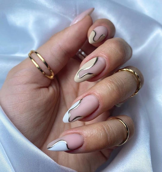 Wavy metallic swirls