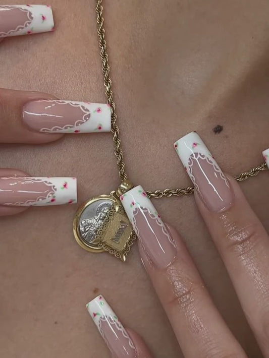 White boho nails