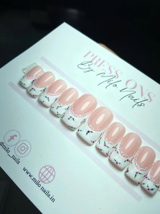 White boho nails