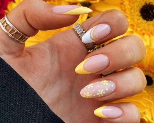 White fall nails