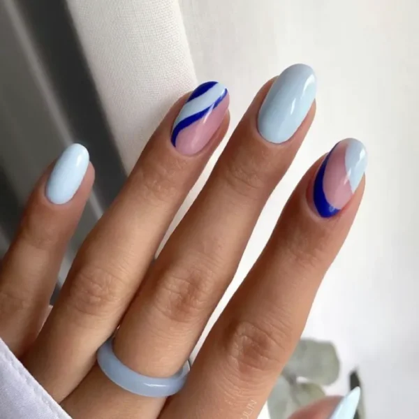 Blue swirls | Milo Nails Press on Nails