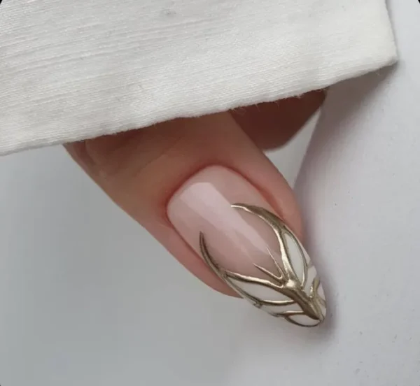 Golden Metallic Butterfly | Press on Nails | Milo Nails