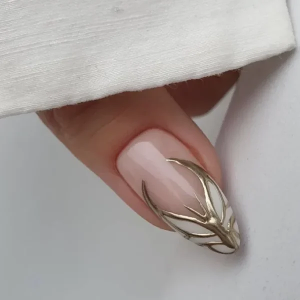 Golden Metallic Butterfly | Press on Nails | Milo Nails